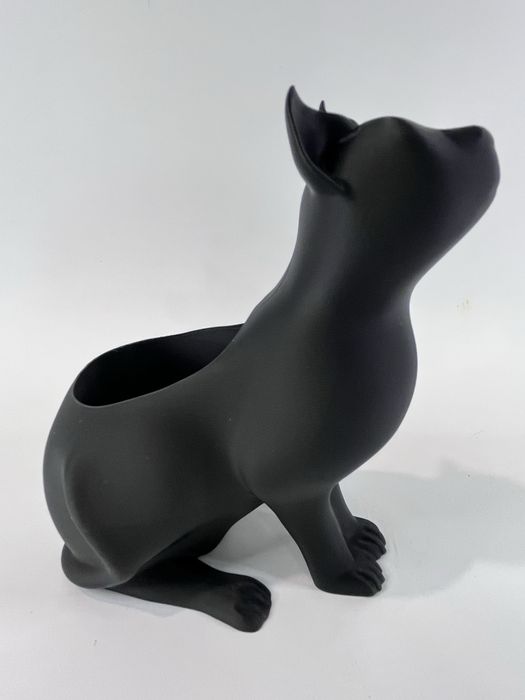 Doniczka Kot Czarny 16 cm wysoka