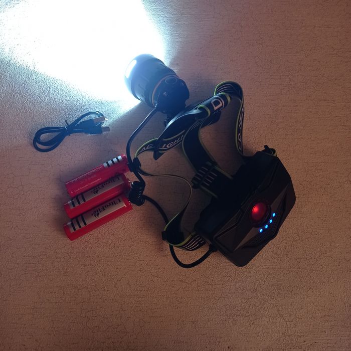 Мега потужний налобний ліхтар BL-A13-P360, 3 Акума,  zoom, power ban