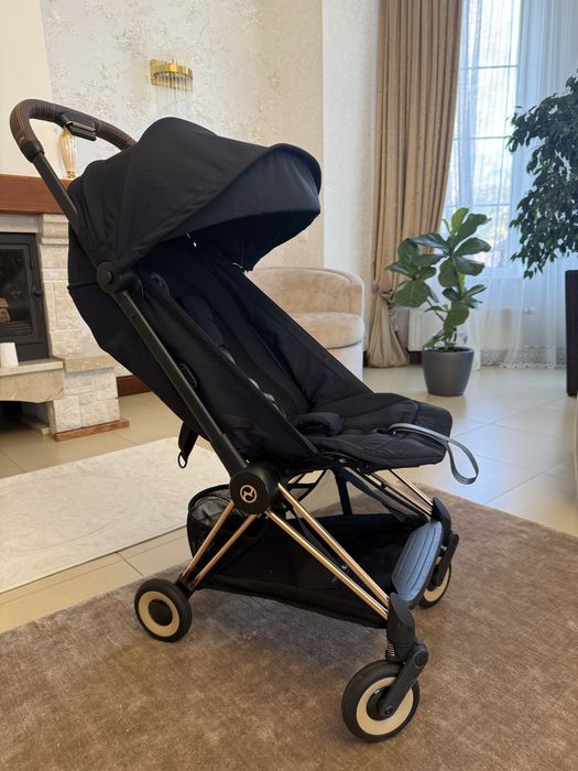 Коляска Cybex Coya Sepia Black шасі rosegold, Візочок Сайбекс Койя