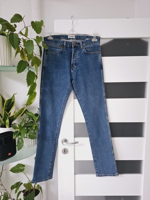 Wrangler L Jeans Spencer 32 na 34 męskie niebieskie jak nowe bawełna