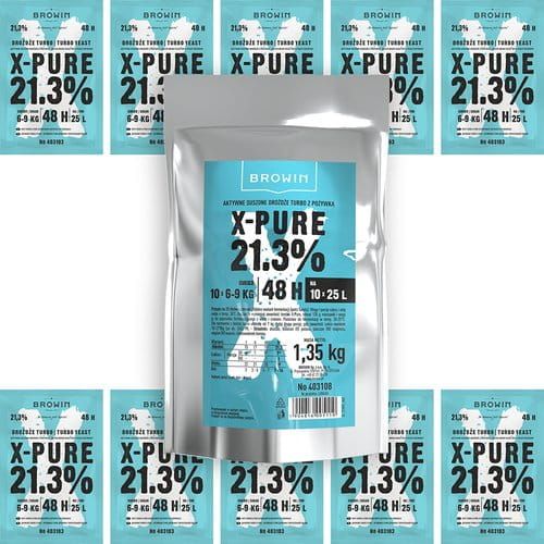 X-PURE  21,3%  drożdże gorzelnicze na 250L 1,35kg