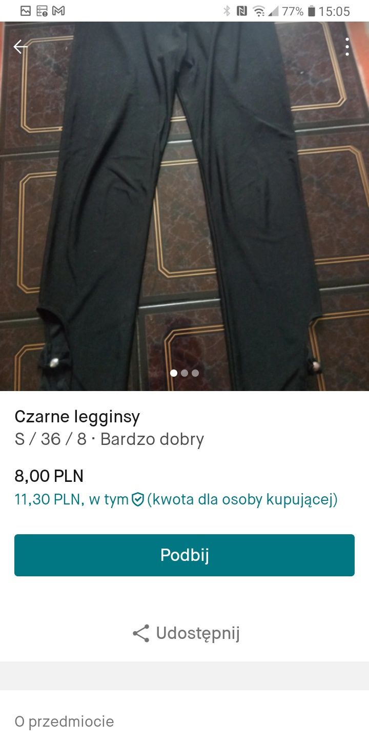 Czarne legginsy damskie