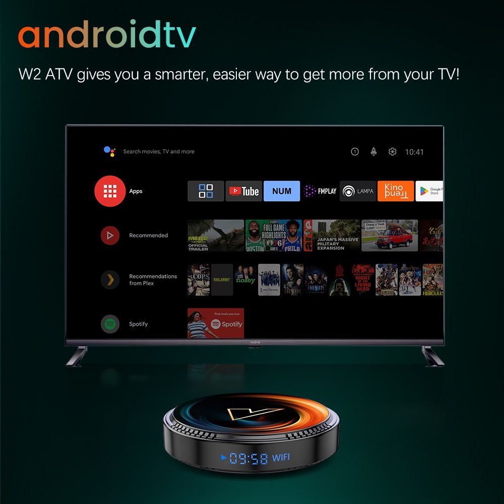 TV Box Android TV 4/64 Vontar V2 Amlogic S905 W2
