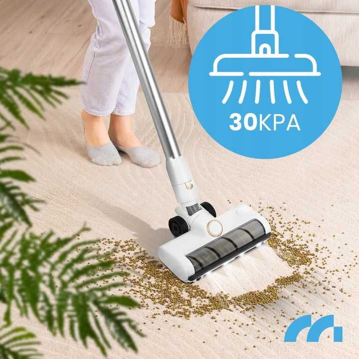 ODKURZACZ bezprzewodowy pionowy BEZWORKOWY elektroszczotka LED 350W