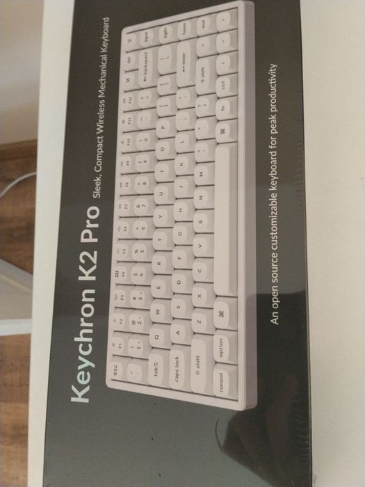 Klawiatura keychron K2 pro Brown switch hotswap RGB ALU WHITE