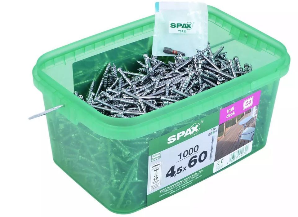 Wkręt Tarasowy (1000) C4 4.5*60Mm Spax-D +Bit T20 Spax