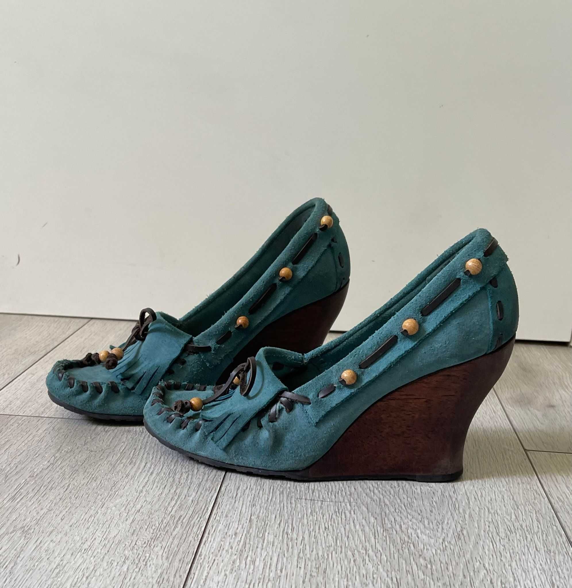 mokasyny na koturnie Sam Edelman 38,5