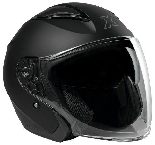 Otwarty kask motocyklowy ROXAR chopper/skuter czarny, Blenda!