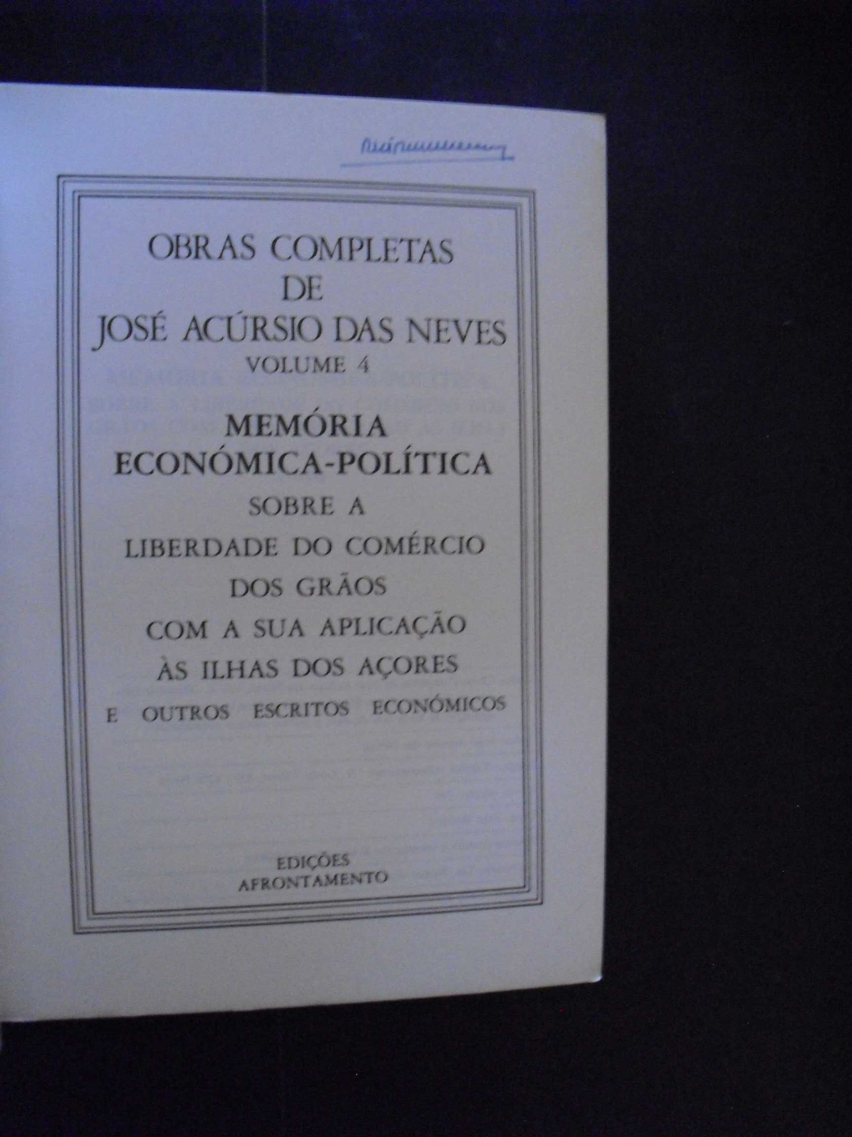 José Acúrsio das Neves-Memória Económica-Política