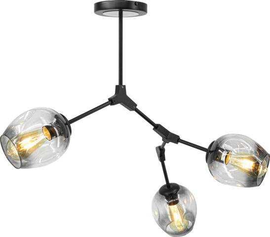 Elem Boston 1962/3 BLACK - BL lampa wisząca zwis 3x60W E27 czarna