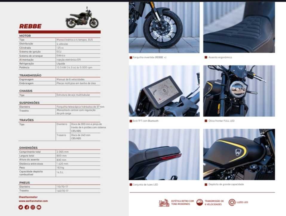 Mota 125 cc WOTTAN Rebbe Plus