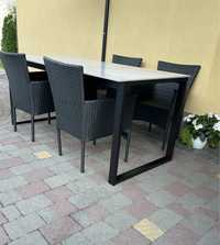 Вуличний садовий стіл 90/180м з металопрофілю та керамічної плитки