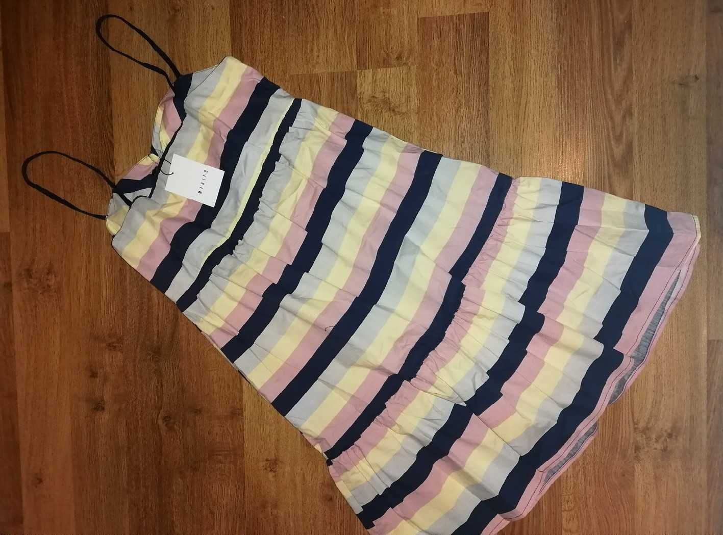 MOHITO nowa sukienka bawełna lato L
