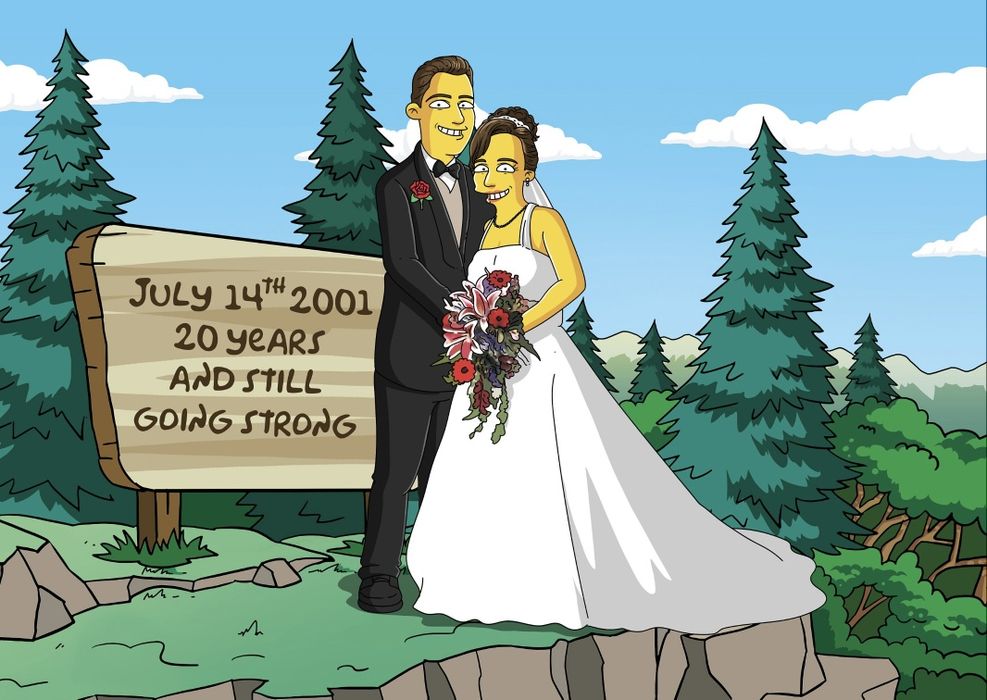 Портрет у стилі Сімпсонів Рік і Морті Simpsons