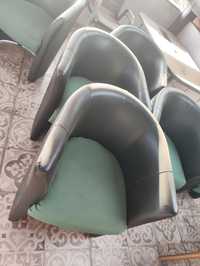 Zestaw 6 foteli Eco skóra do renowacji