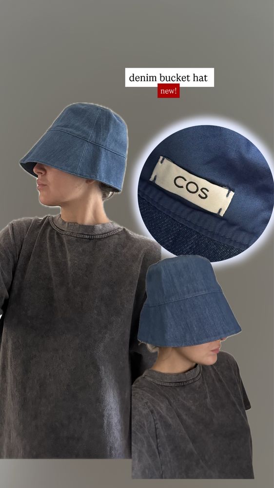 Jeansowy kapelusz COS denim bucket hat