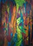 Acrílico sobre tela, abstrato, Vítor Pisco