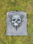 Koszulka z nadrukiem bezrękawnik unisex M affliction spiral goth szary