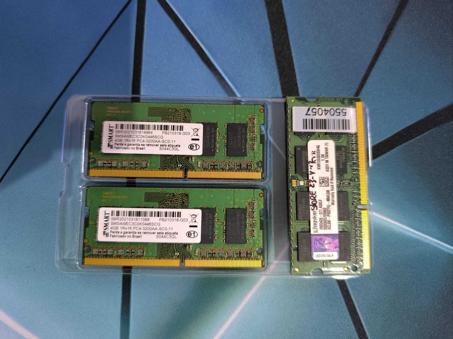 Memória RAM SODIMM Kit 8GB (4+4) e 4GB