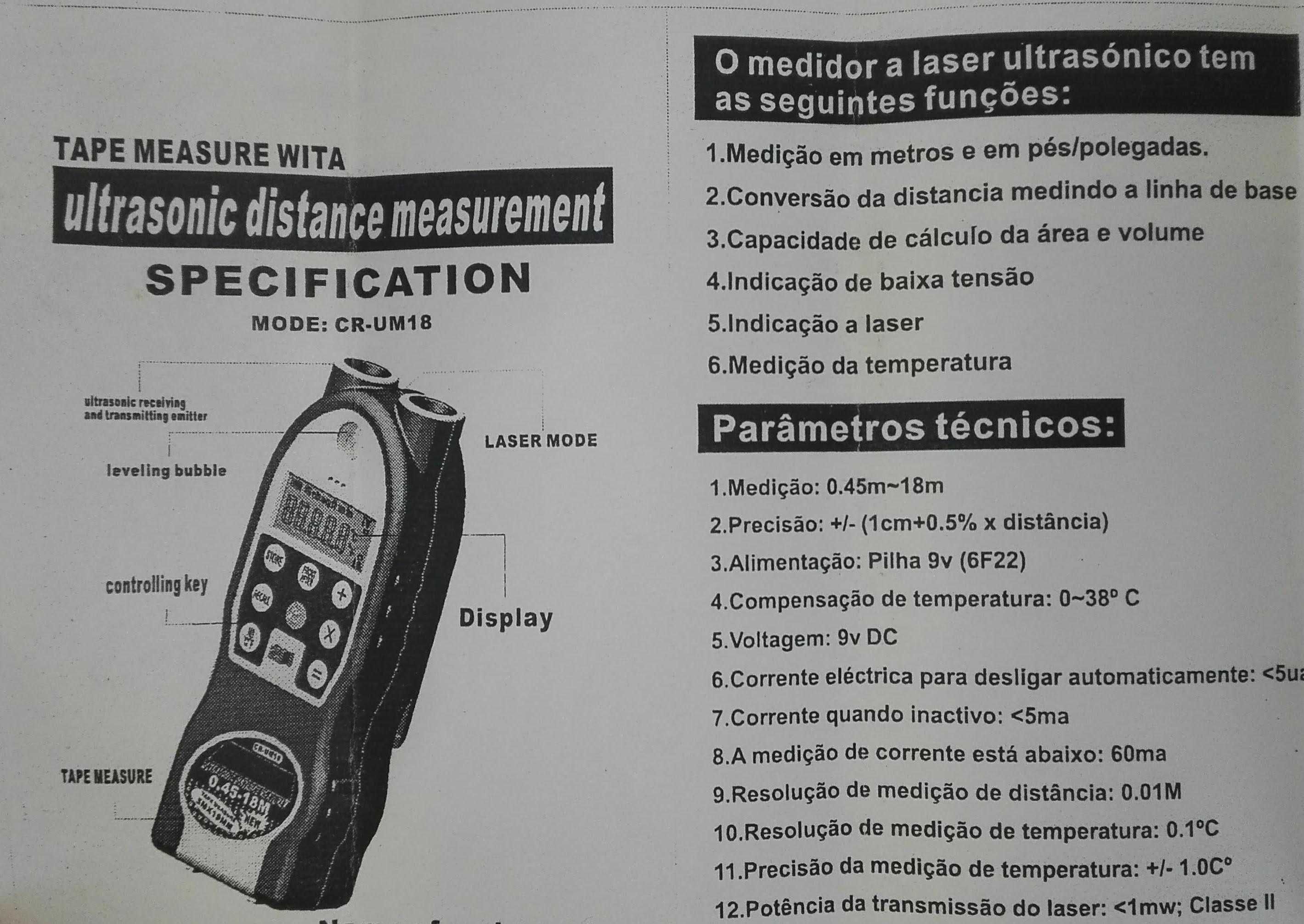 medidor laser/Fita 5m-PAQUIMETRO-metros