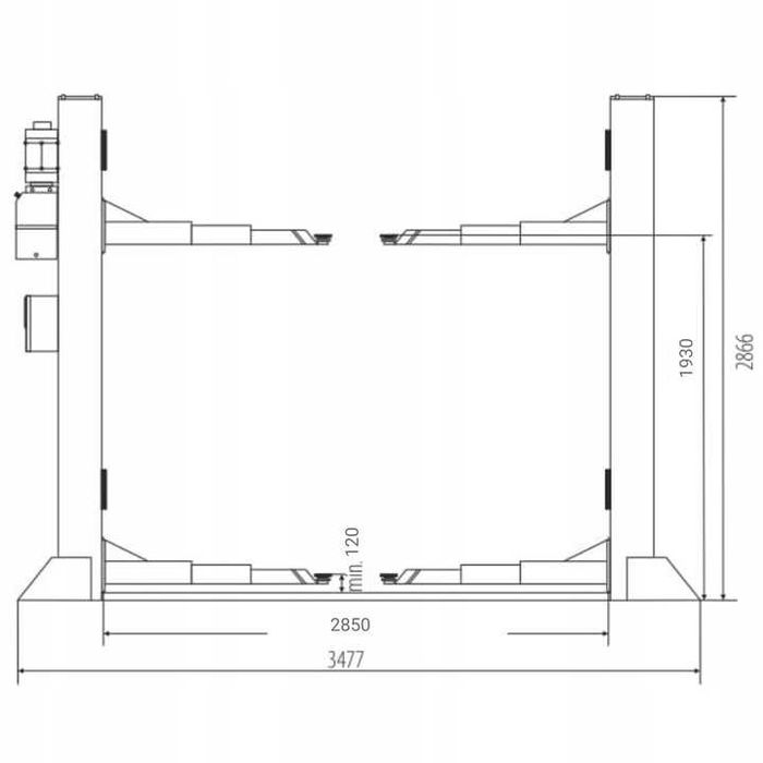 Podnośnik dwukolumnowy BESTLIFT 240DEE3 4000KG