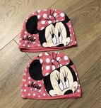 Czapki Minnie Mouse dla bliźniaczek