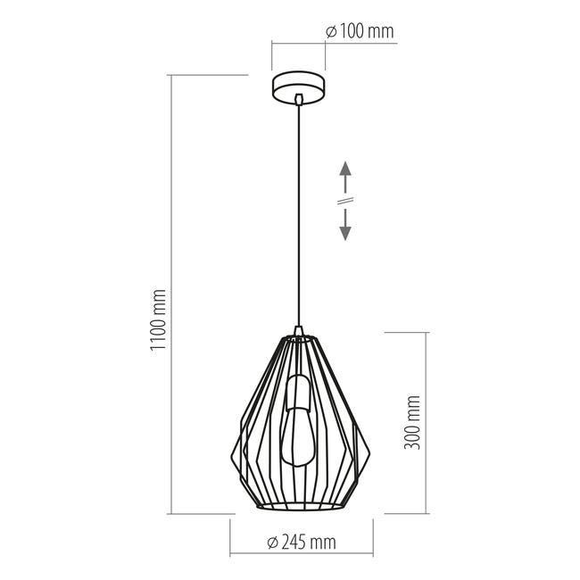 Lampa wisząca Brylant biała E27 TK LOFT metal TK LIGHTING