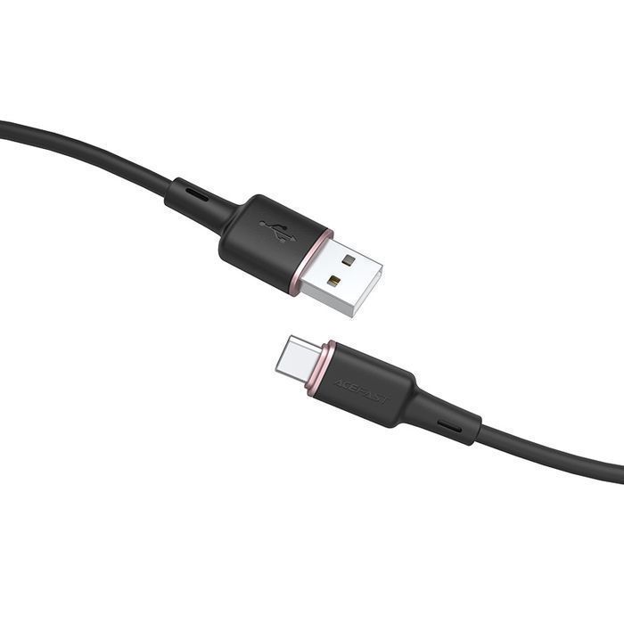 Kabel Acefast USB Typ C 1,2M, 3A Czarny - Szybkie Ładowanie