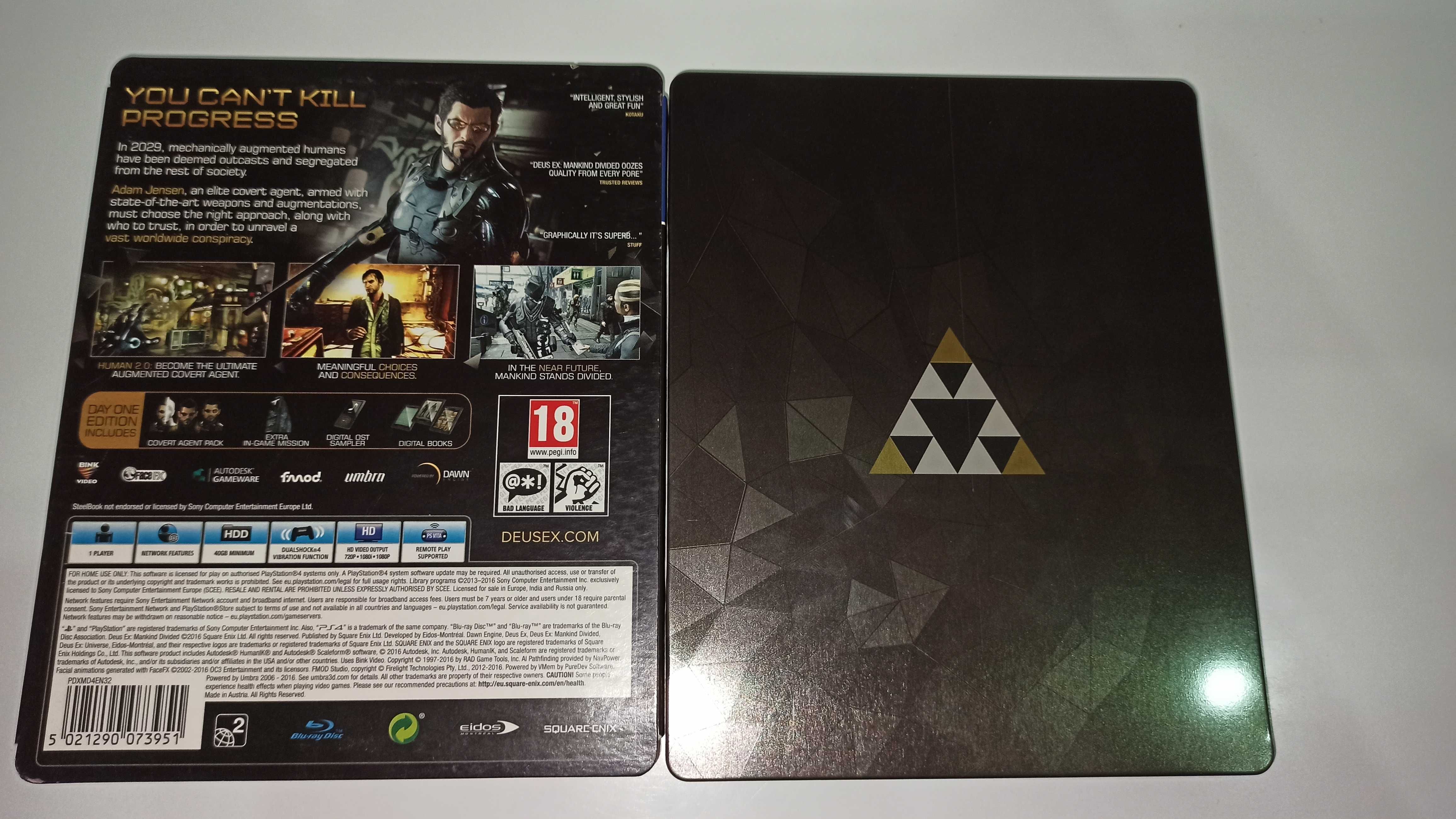 ps4 DEUS EX MANKIND DIVIDED po polsku steelbook super stan