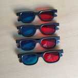4 Óculos 3D Azul e Vermelho