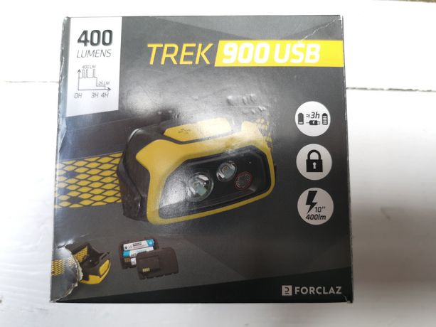 czołówka trekkingowa forclaz  - TREK 900 USB - 400 lm