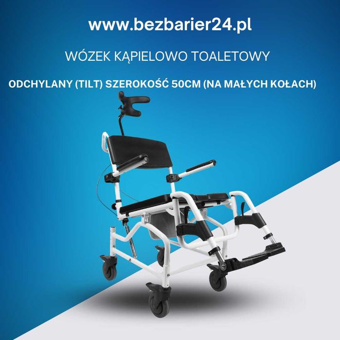 Wózek kąpielowo-toaletowy – odchylany (TILT) szerokość 50cm