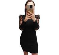 Sukienka czarna sweterkowa rozmiar uniwersalny