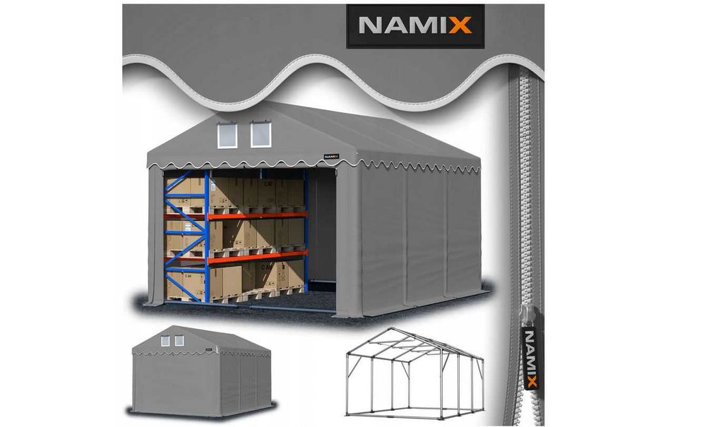 Namiot PRESTIGE 4x6-3m hala przemysłowa magazynowy MOCNY PVC