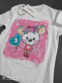 Myszka koszulka bluzka malowana farbami tekstylnymi NA ZAMÓWIENIE