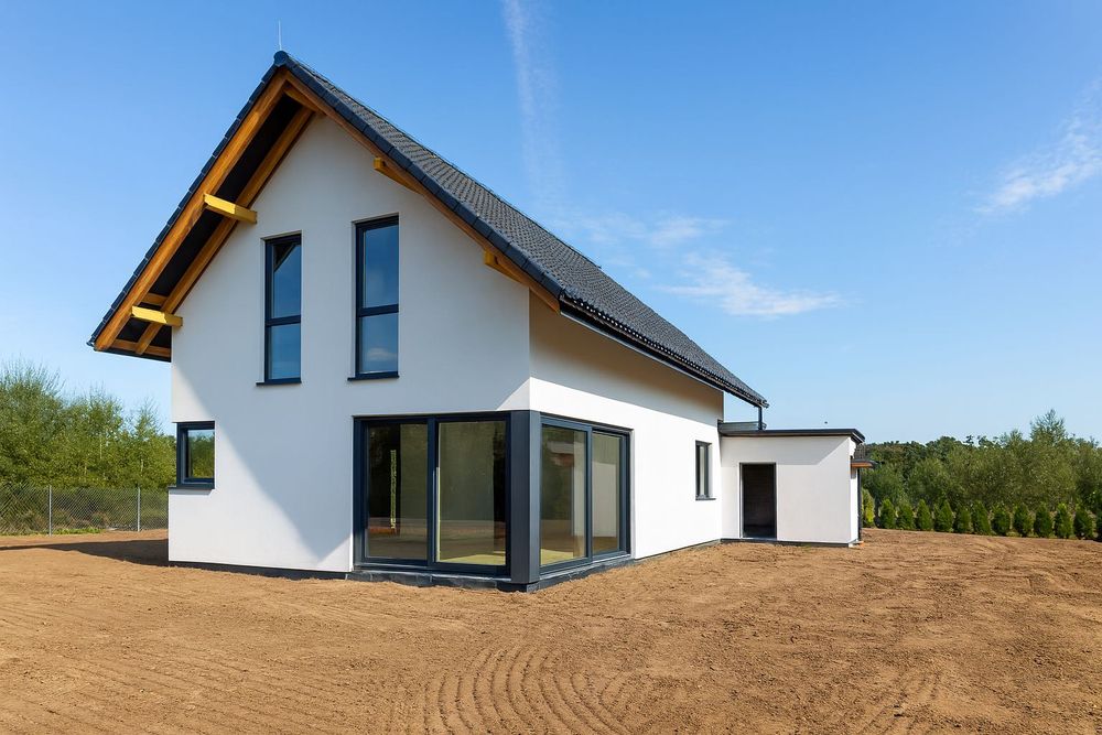 BEZPOŚREDNIO Nowoczesny dom z pompą ciepła i dużym garażem