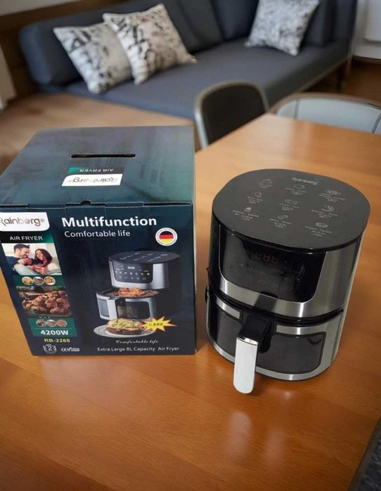 Аерофритюрниця на 8 літрів готує без масла з сенсорним управлінням