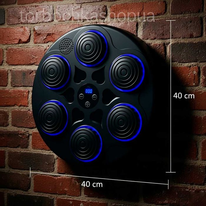 Боксерський тренажер з рукавичками підсвічуванням і музикою 40см