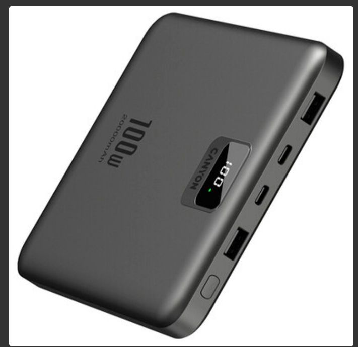 Зовнішній акумулятор CANYON PB-2008 LED FLAT 20000 mAh PD100W QC3.0 Da