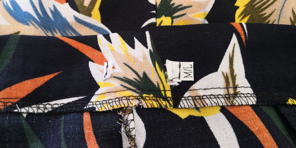 Calças largas - florais M/L