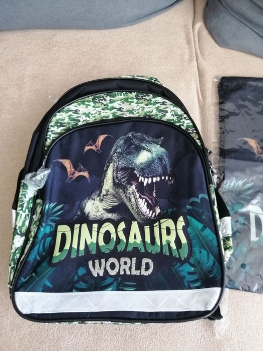 Nowy plecak szkolny z workiem Jurassic Park