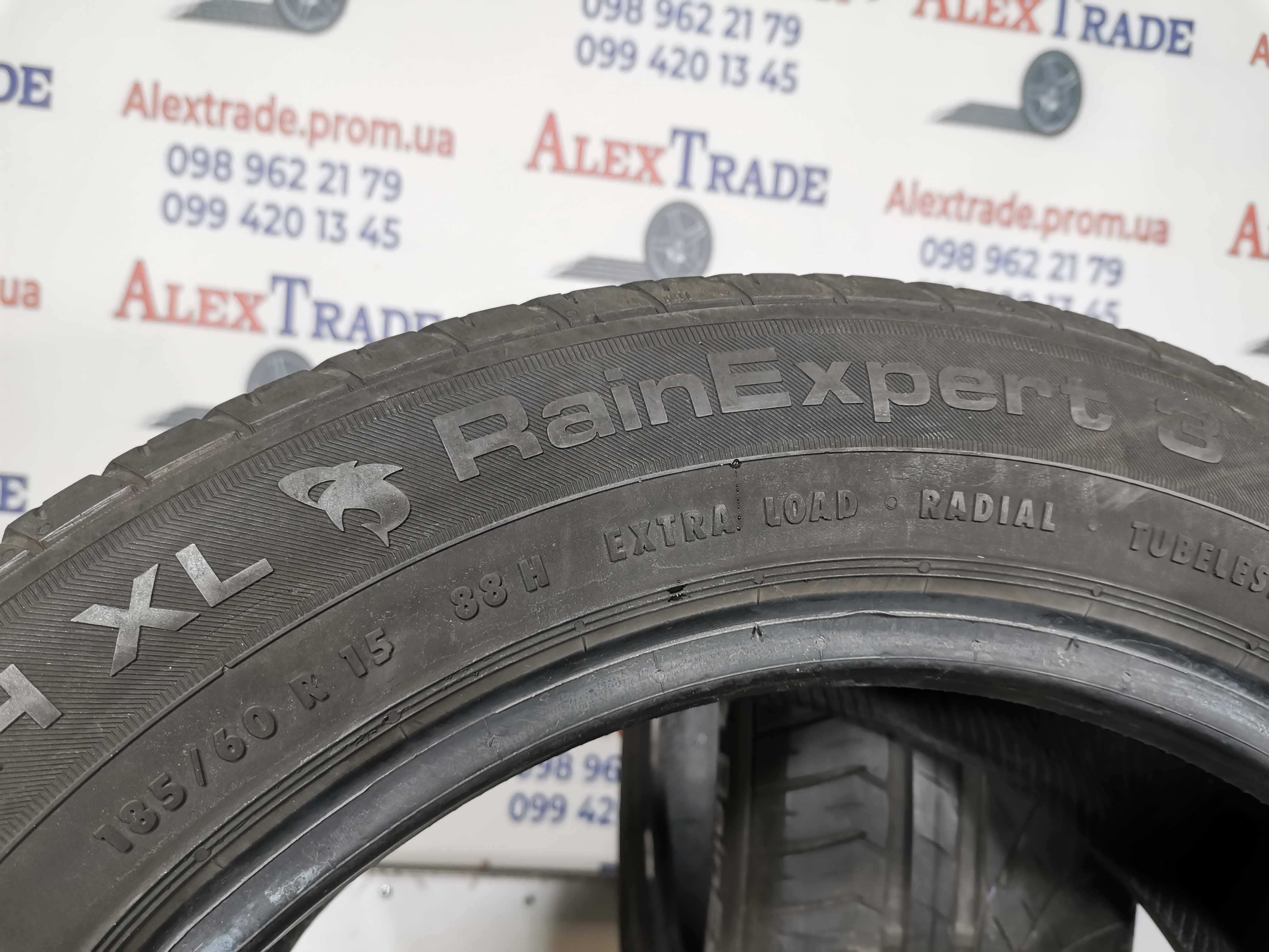 2 шт. 185/60 R15 Uniroyal RainExpert 3 літні шини б/у