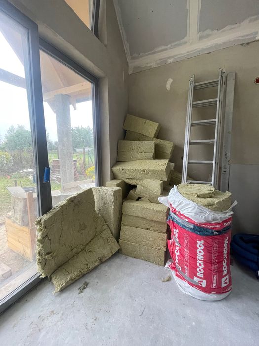 Wełna Rockwool TopRock Premium ścinki płyt i pół rolki (2,5mb)