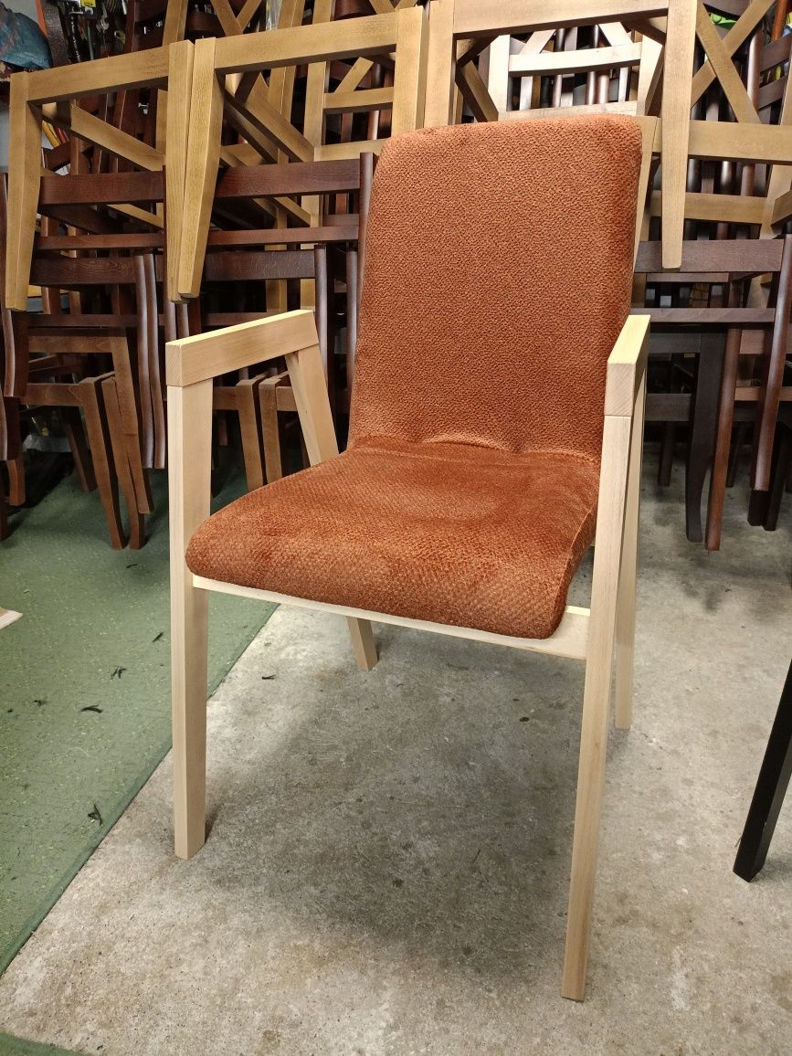 Krzesło, krzesła z podłokietnikami, tapicerowane, nowe, z gwarancją