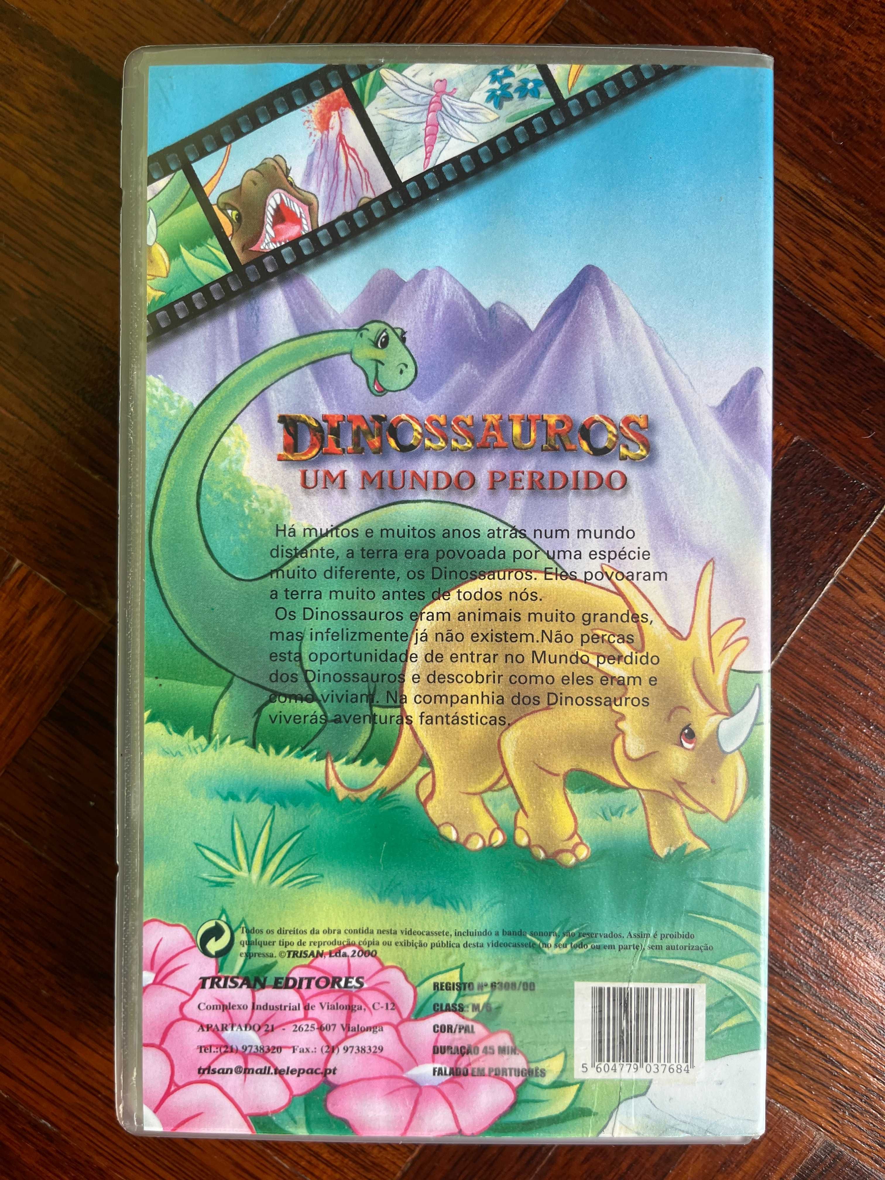 VHS Dinossauros e Príncipe do Egito (1998, Trisan) DUB PT-PT