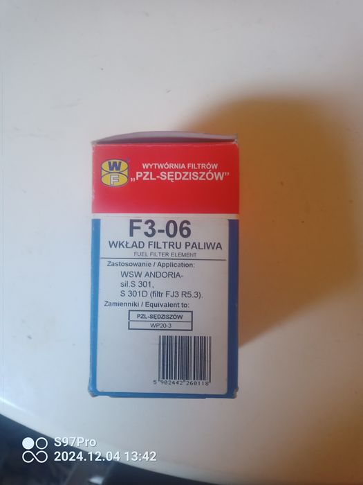 Wkład filtru Paliwa F3-06  nowy