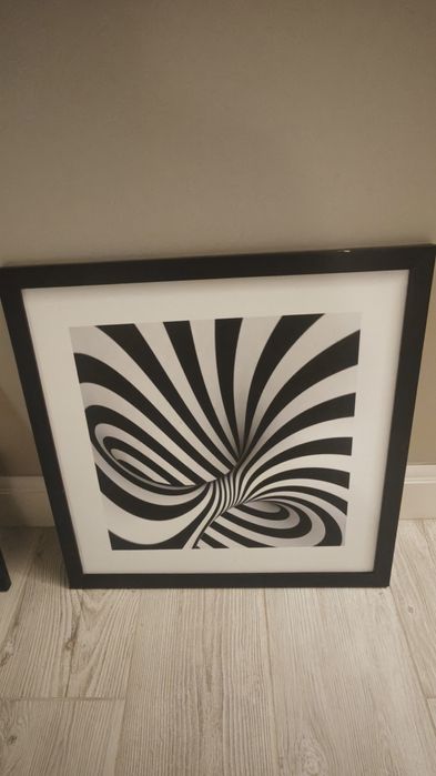 Tryptyk, trzy czarno białe obrazy, komplet, abstrakcja, nowoczesne