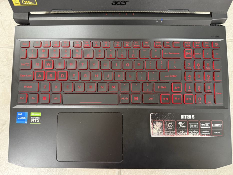 Acer nitro 5 an515-57 i5 11 gen 16gb rtx 3050ti 4gb 512ssd
