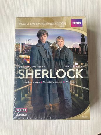 "Sherlock" Seria 1 (BBC) BOX (3DVD) Nowy w folii