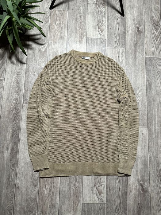 Светр Zara Knitted Cotton Crewneck Sweater